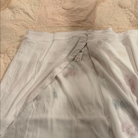 Maeve by Anthropologie wrap Embroidered White Skirt NWT - Picture 7 of 8